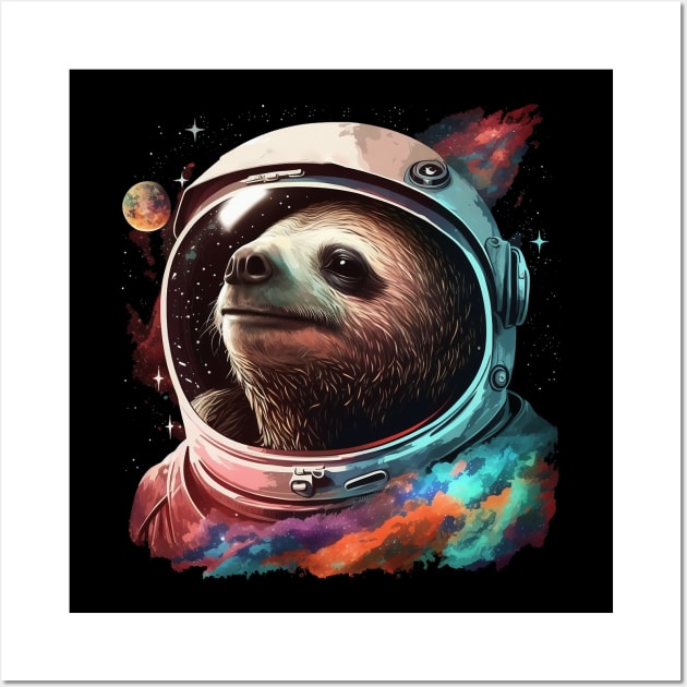 space sloth Wall Art by a cat cooking